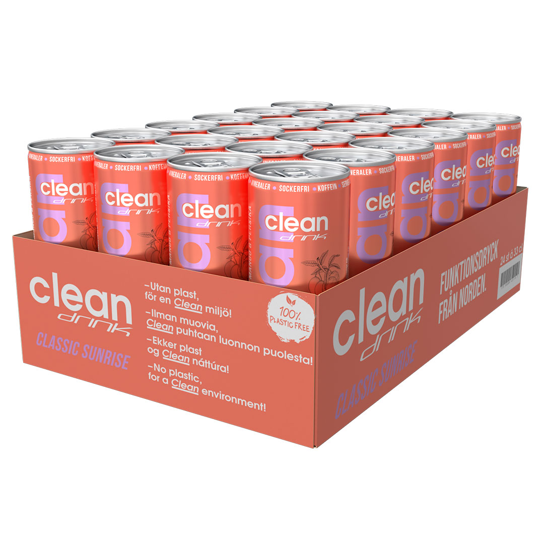 24 x Clean Drink 330 ml Sunrise SUPER DEAL