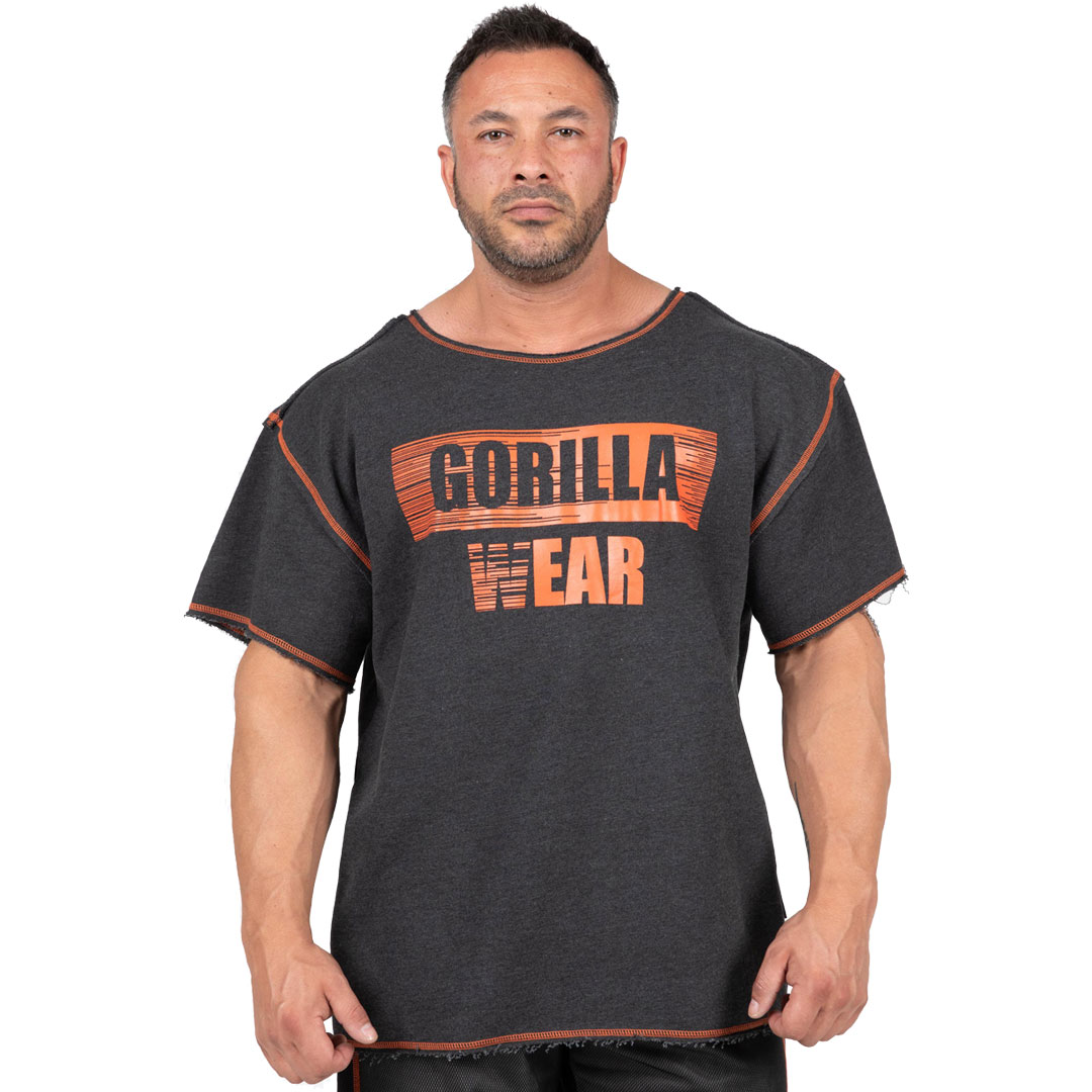 Gorilla Wear Wallace Workout Top Grey/Orange