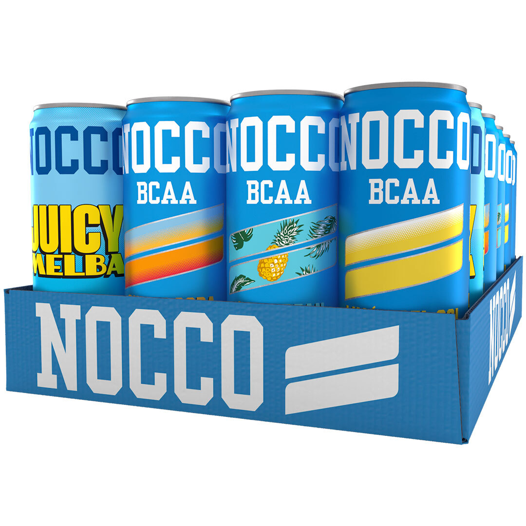 24 x NOCCO BCAA / BCAA+ / FOCUS 330 ml / NOCCO FLAK Mix-lava