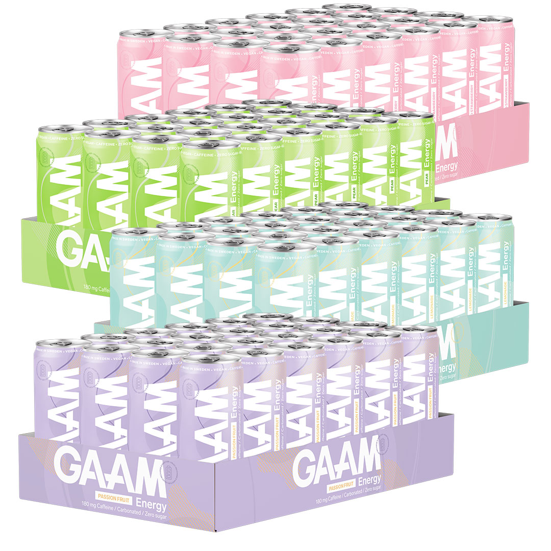 96 x GAAM Energy 330 ml Mix-lava