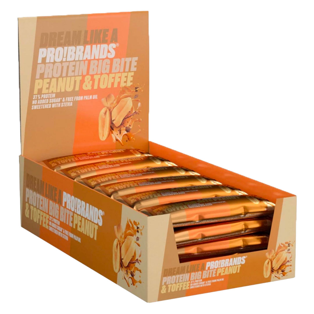 12 x Pro Brands Big Bite 45 g Peanut Toffee