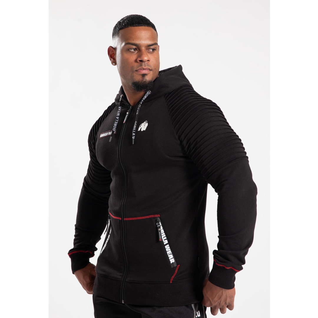 Gorilla Wear Georgia Zipped Hoodie Black