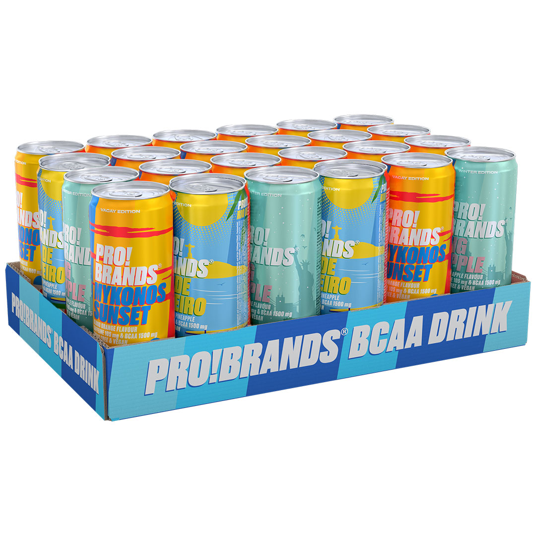 24 x Pro Brands BCAA Drink 330 ml Valitut maut