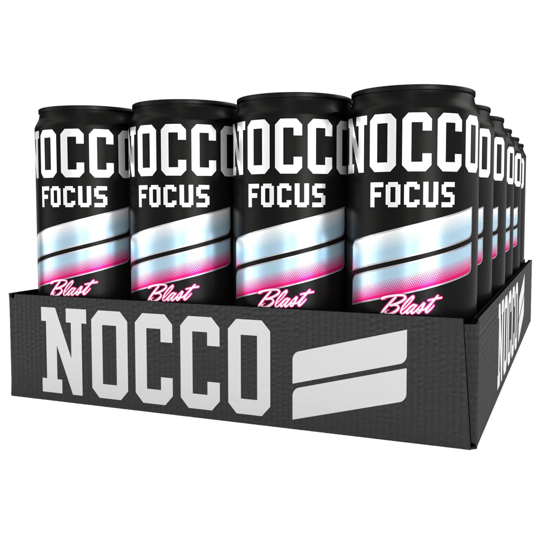 24 x NOCCO FOCUS 3 330 ml Raspberry Blast