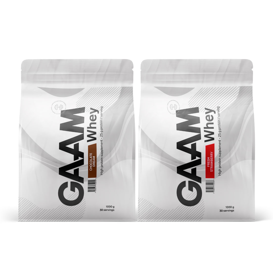2 x GAAM 100% Whey Premium, 1 kg | Heraproteiini - Proteiinijauheet -  Hintatakuu & ilmainen palautus |