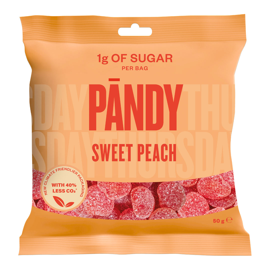 Pändy Candy, 50 g, Sweet Peach | Hintatakuu & ilmainen palautus |  Proteincompany