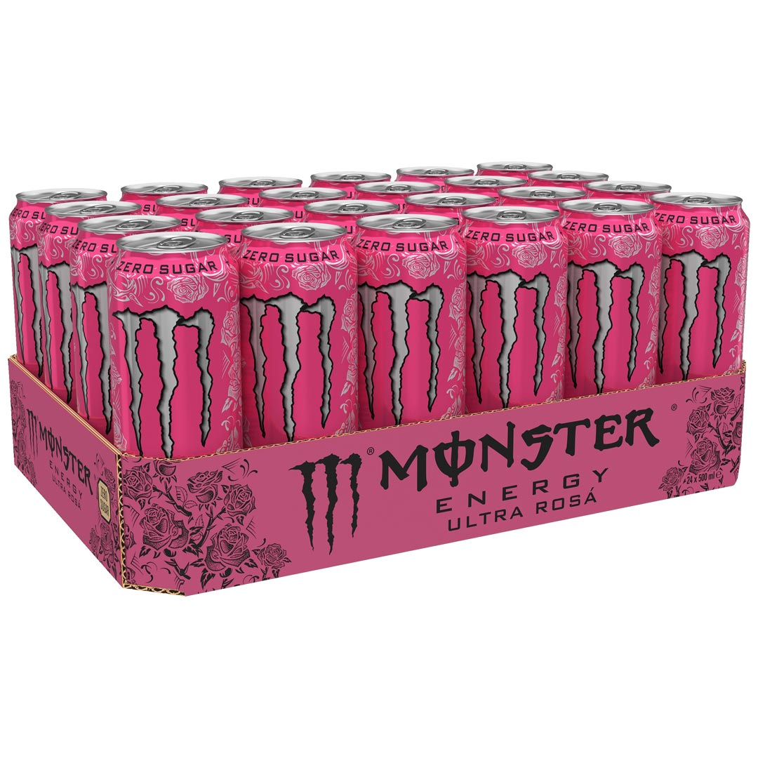 24 x Monster Energy 500 ml Ultra Rosa (sokeriton)