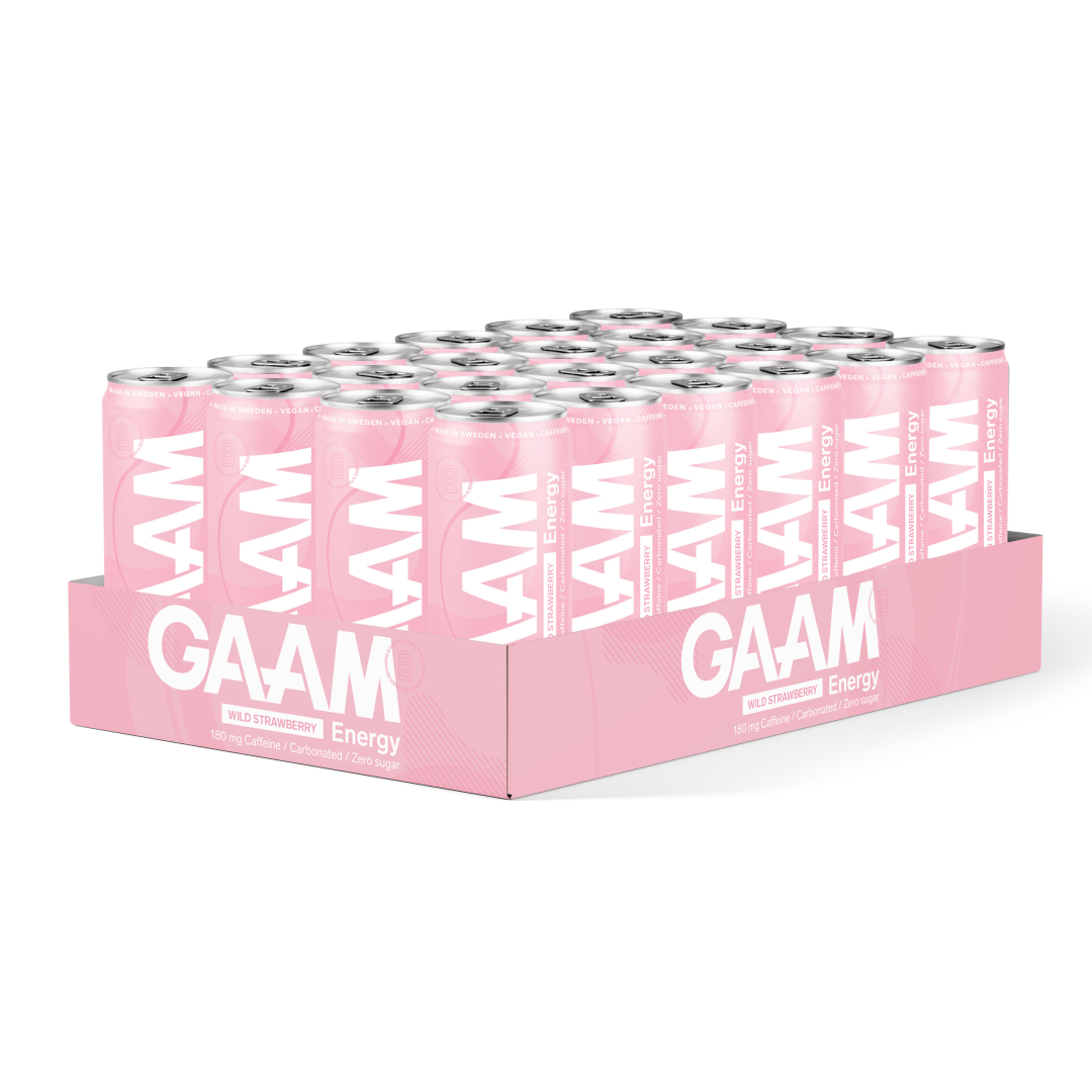 24 x GAAM Energy 330 ml Wild Strawberry