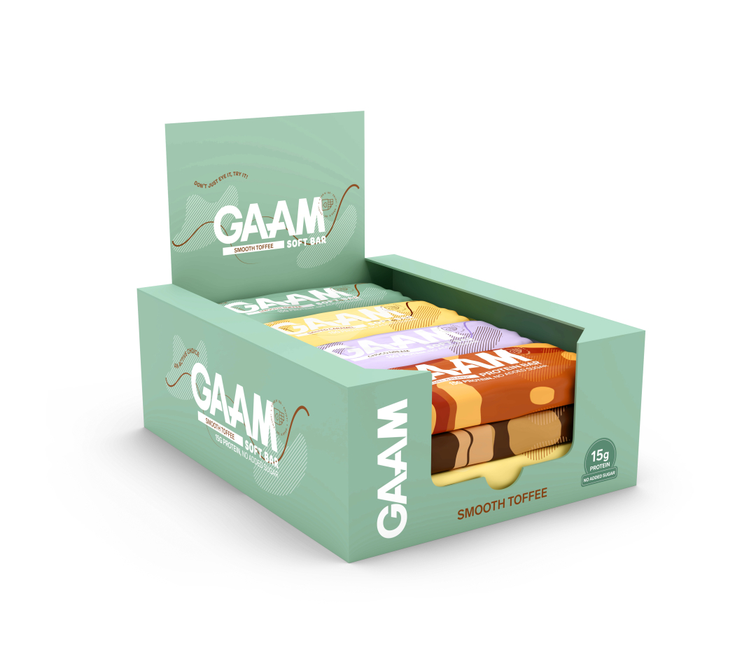 12 x GAAM Protein bar & Soft bar 45 g Mix-laatikko