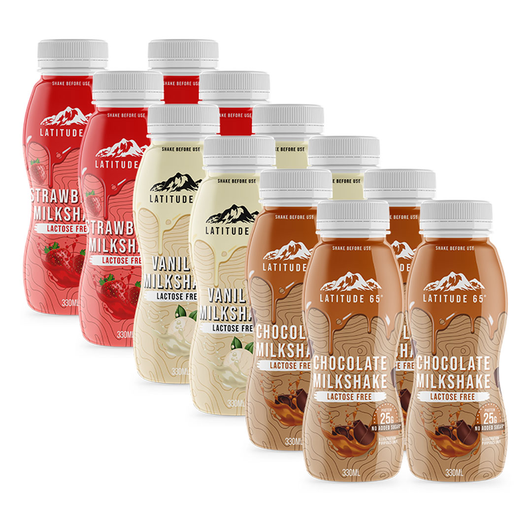 12 x Latitude 65 Milkshake 330 ml Mix-lava