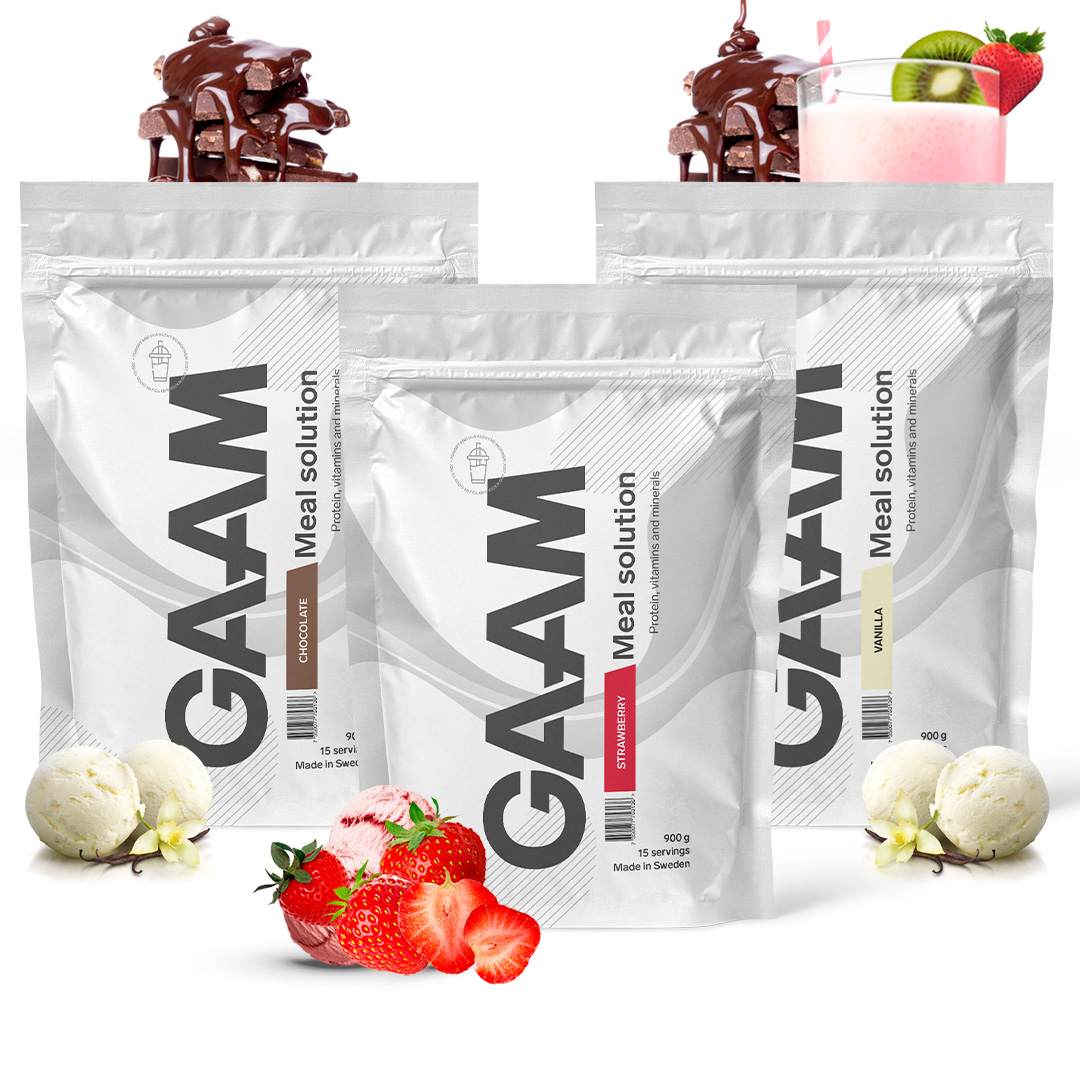 3 x GAAM Meal Solution 900 g Ateriankorvike