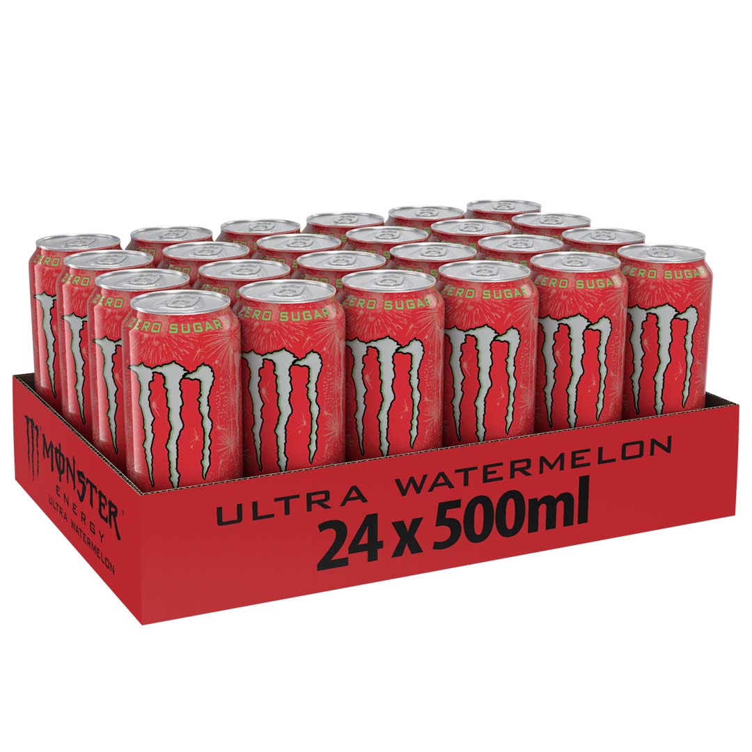 24 x Monster Energy 500 ml Ultra Watermelon (sokeriton)