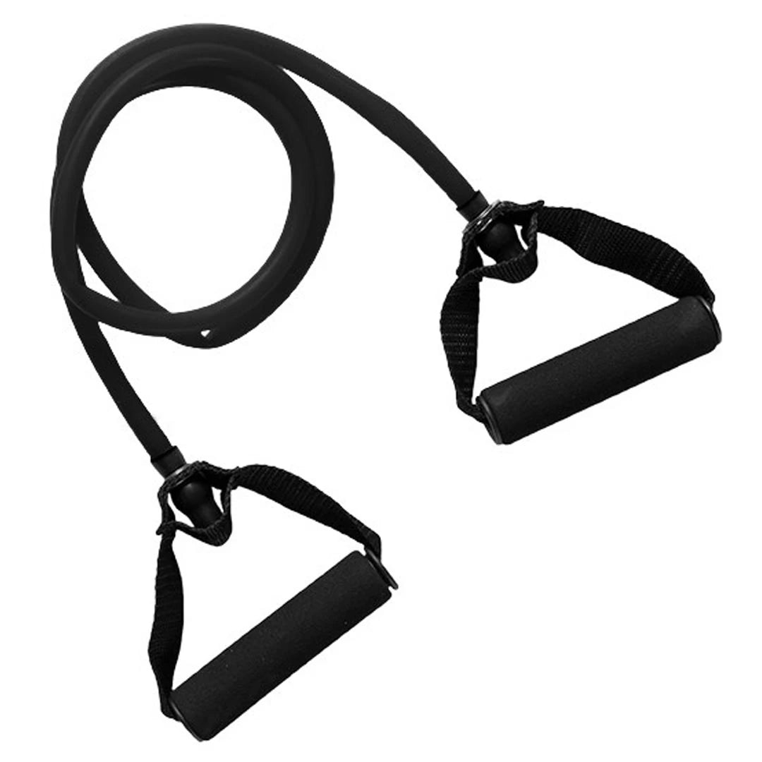 Musta Virtufit Resistance Cable Strong -vastuskuminauha pehmustetuilla kahvoilla monipuoliseen voimaharjoitteluun.