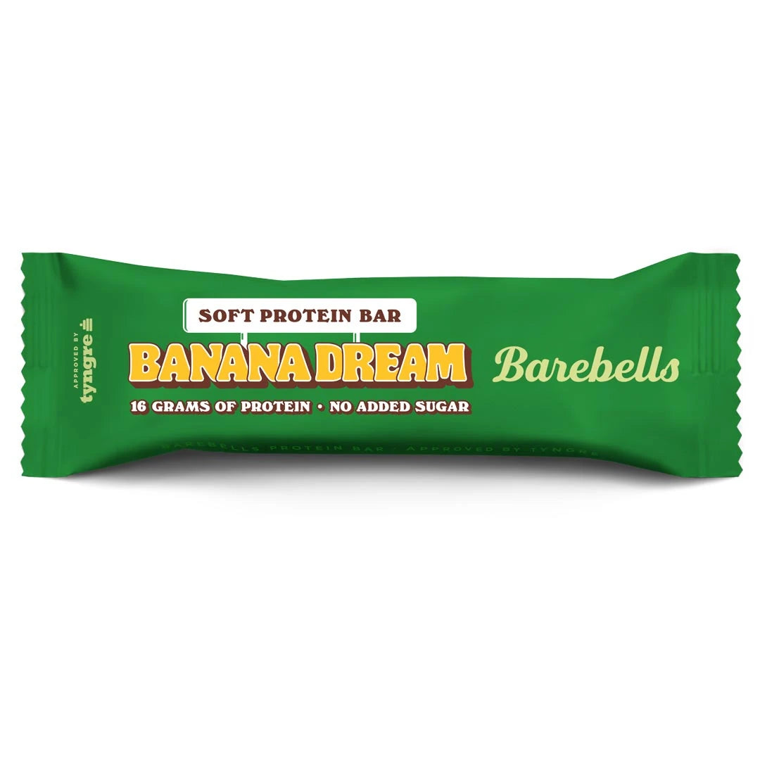 Barebells Soft protein bar 55 g vihreässä pakkauksessa, makuna Banana Dream., kuva 5/19