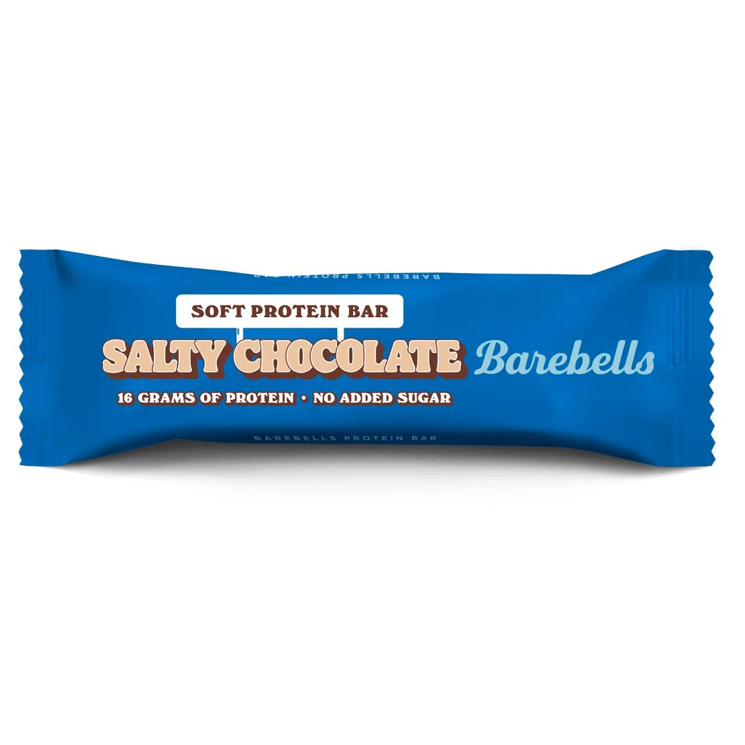 Barebells Soft protein bar 55 g sinisessä pakkauksessa, makuna Salty Chocolate., kuva 6/19