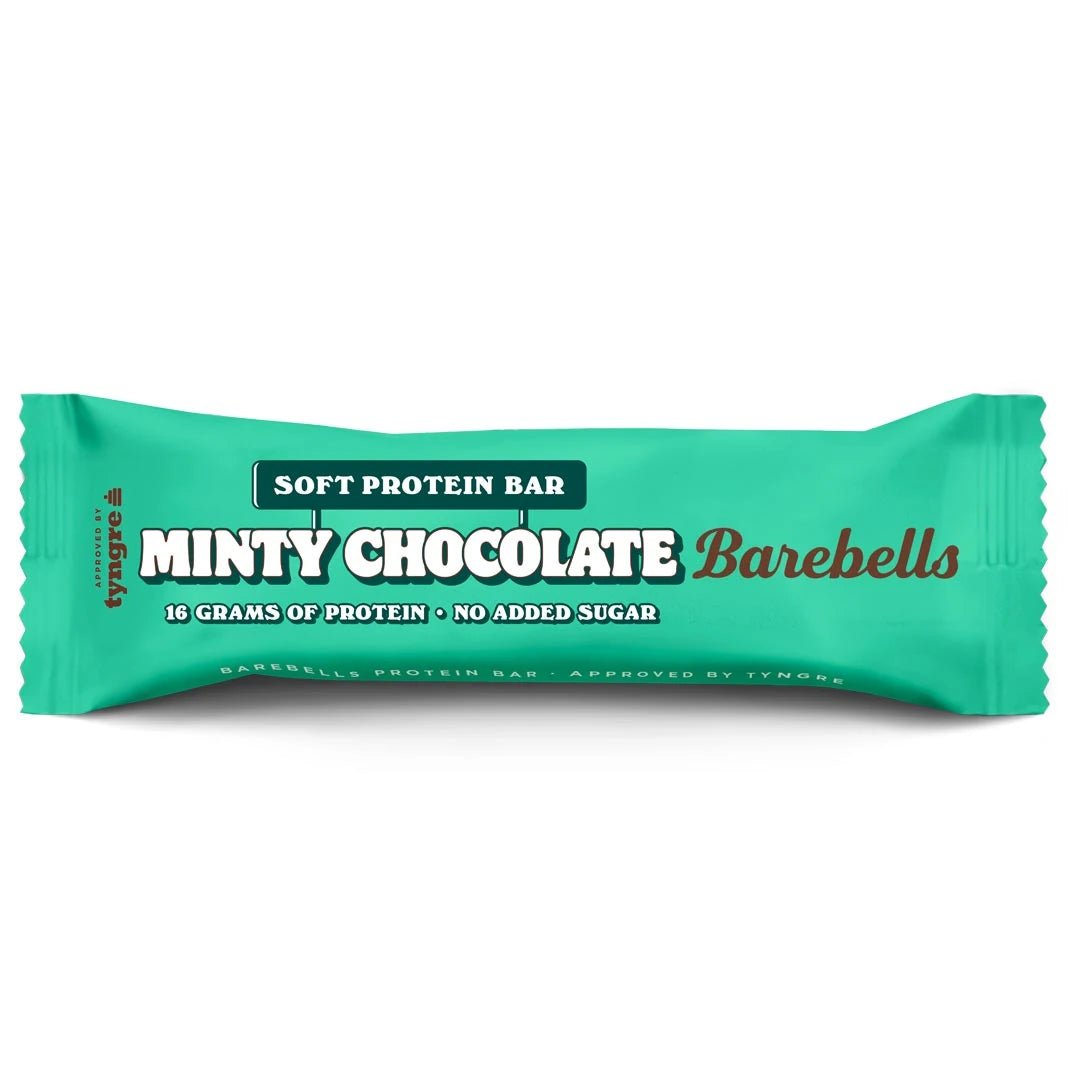 Barebells Soft protein bar 55 g turkoosissa pakkauksessa, makuna Minty Chocolate., kuva 8/19