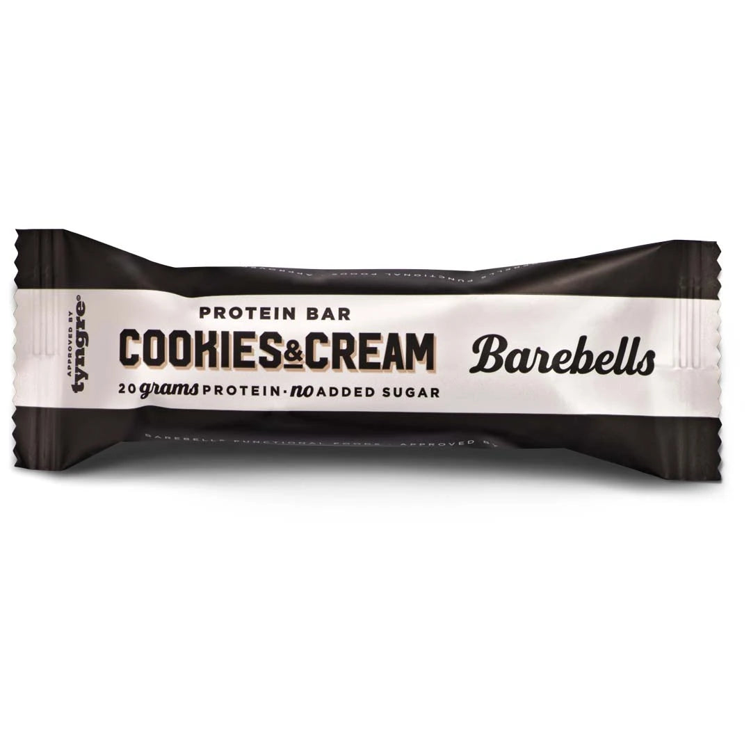 Barebells Soft protein bar 55 g mustavalkoisessa pakkauksessa, makuna Cookies &amp; Cream., kuva 12/19