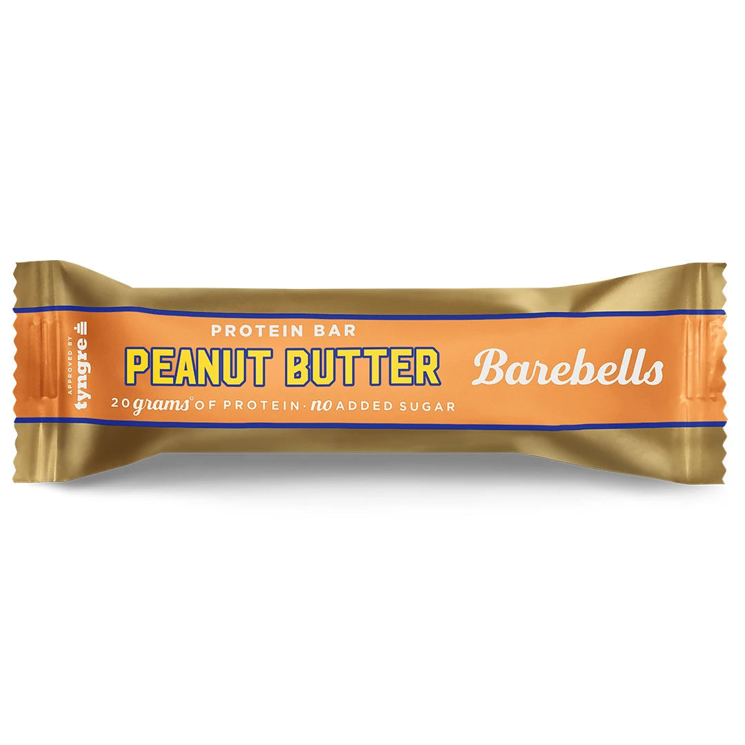 Barebells Soft protein bar 55 g kullankeltaisessa ja oranssissa pakkauksessa, makuna Peanut Butter., kuva 13/19