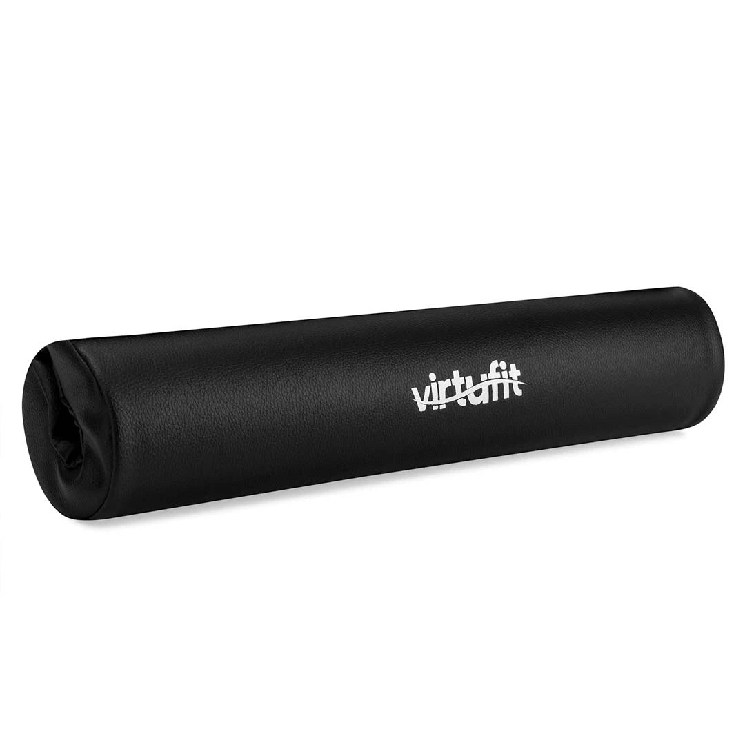 Musta Virtufit Barbell Pad Pro, pehmeä nailoninen levytangon pehmuste valkoisella logolla.