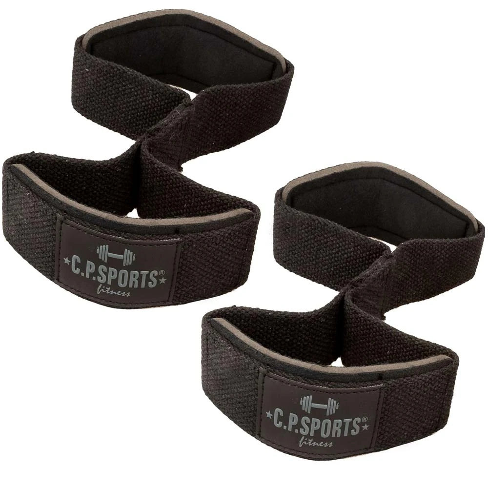 Mustat C.P. Sports Figure 8 Straps - Closed Loop Quick Straps Black -vetoremmit kestävää puuvillaa.