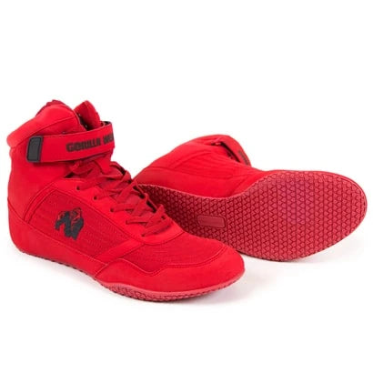 Punaiset Gorilla Wear High Tops red -nostokengät tasaisella pohjalla, korkealla varrella ja tarranauhalla., kuva 1/12