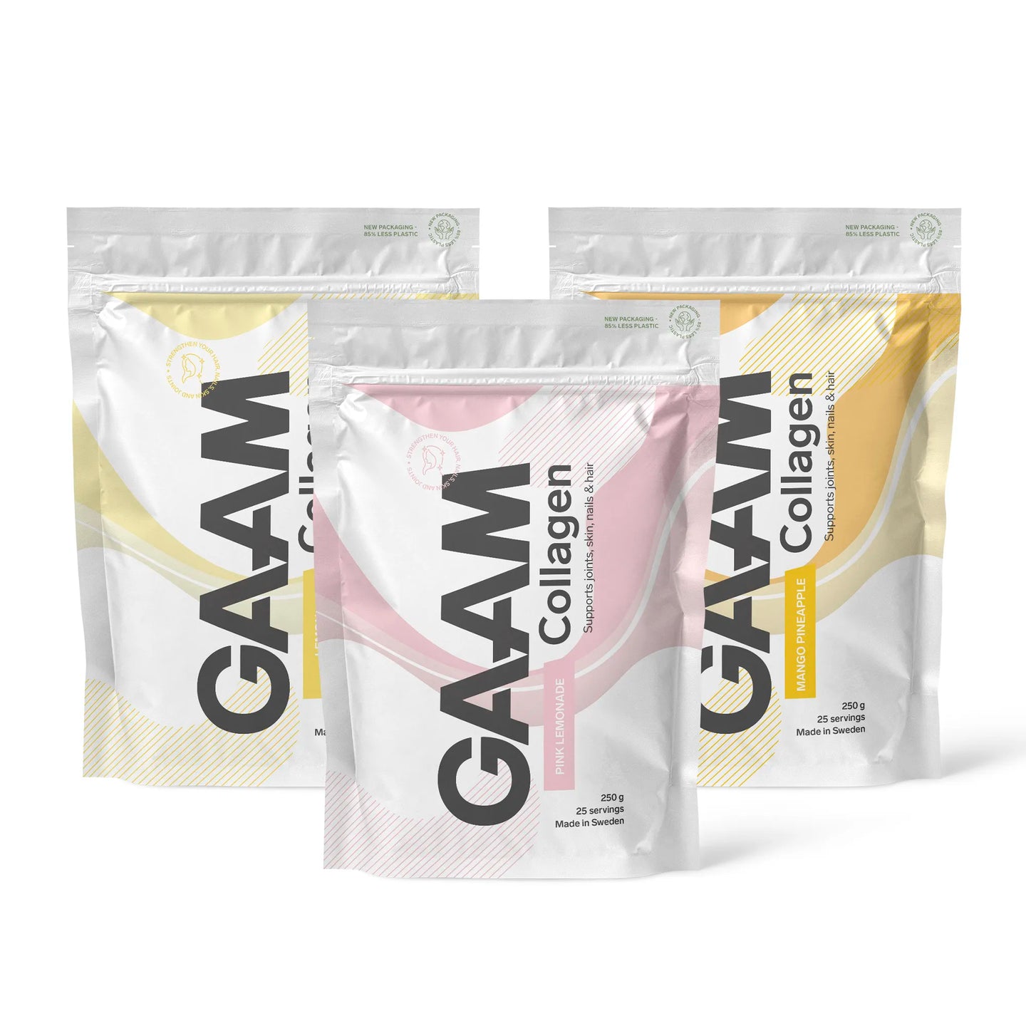 3 x GAAM Collagen 250 g, kuva 1/1