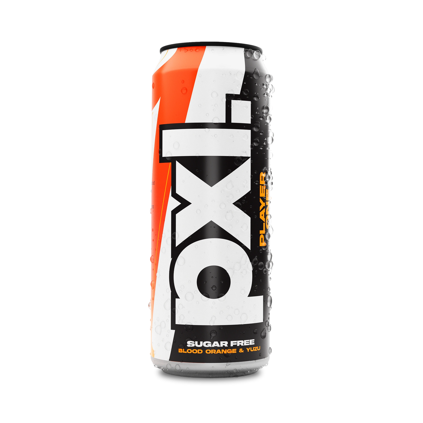 PXL Energy 500 ml sokeriton energiajuoma oranssi-mustavalkoisessa tölkissä, makuna Player One., kuva 8/8