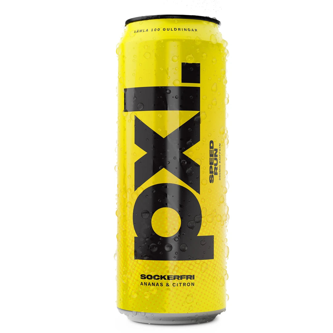 PXL Energy Final Fantasy 500 ml -energiajuoma keltaisessa tölkissä mustilla yksityiskohdilla ja makuna Speed Run., kuva 5/7