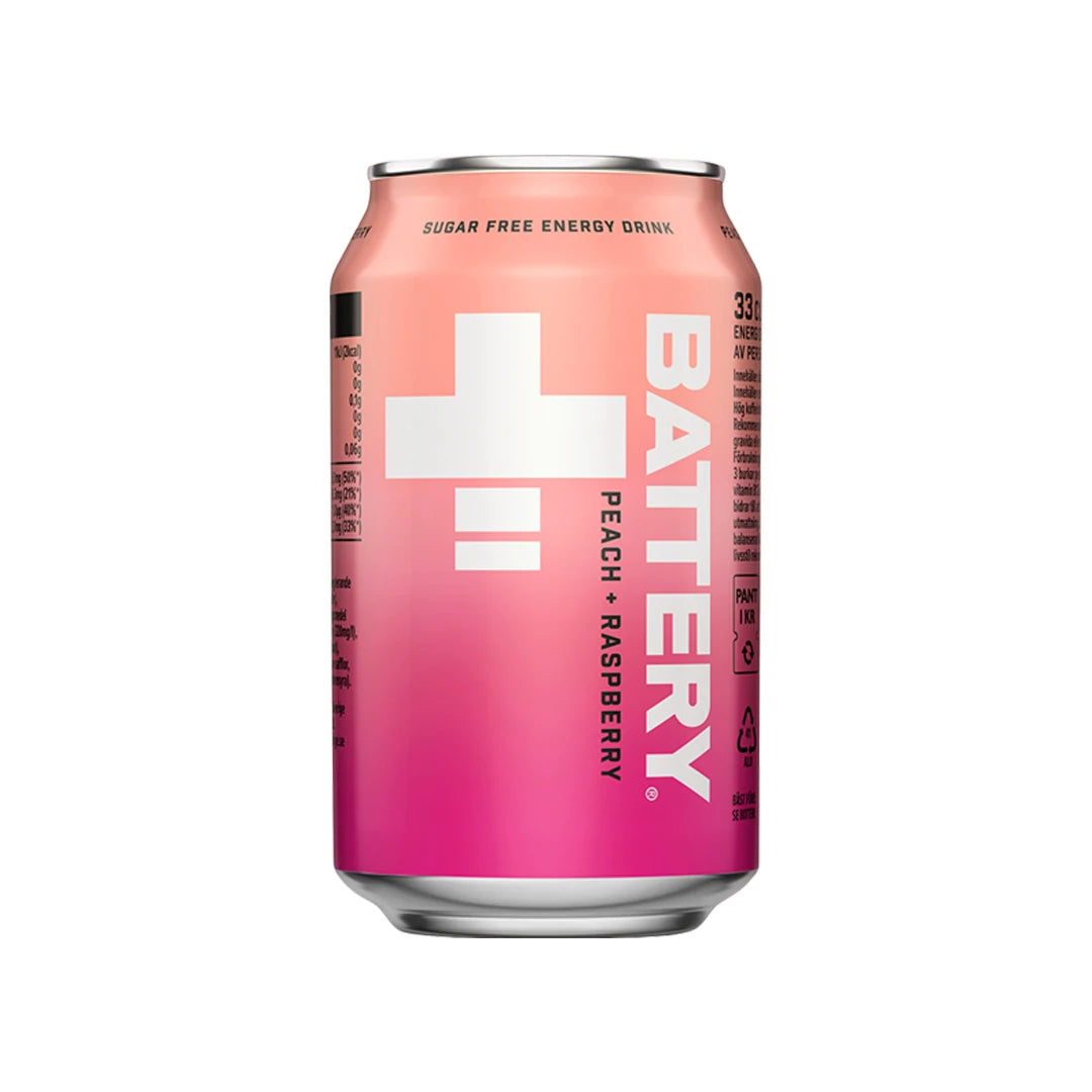 Battery Energy Drink 330 ml mustassa tölkissä kultaisilla yksityiskohdilla., kuva 4/4