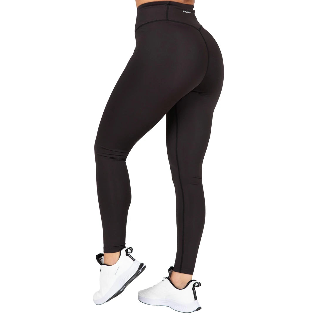 Gorilla Wear Arizona Sports Leggings Black, mustat treenitrikoot korkealla vyötäröllä ja tiukalla istuvuudella., kuva 3/6