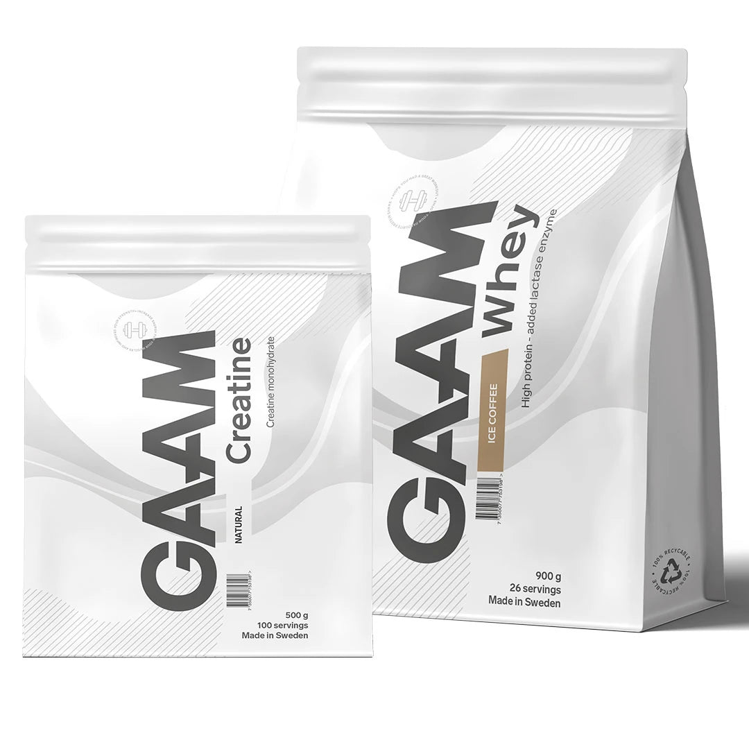 GAAM Whey 900 g + GAAM Creatine Monohydrat 500 g, kuva 1/1