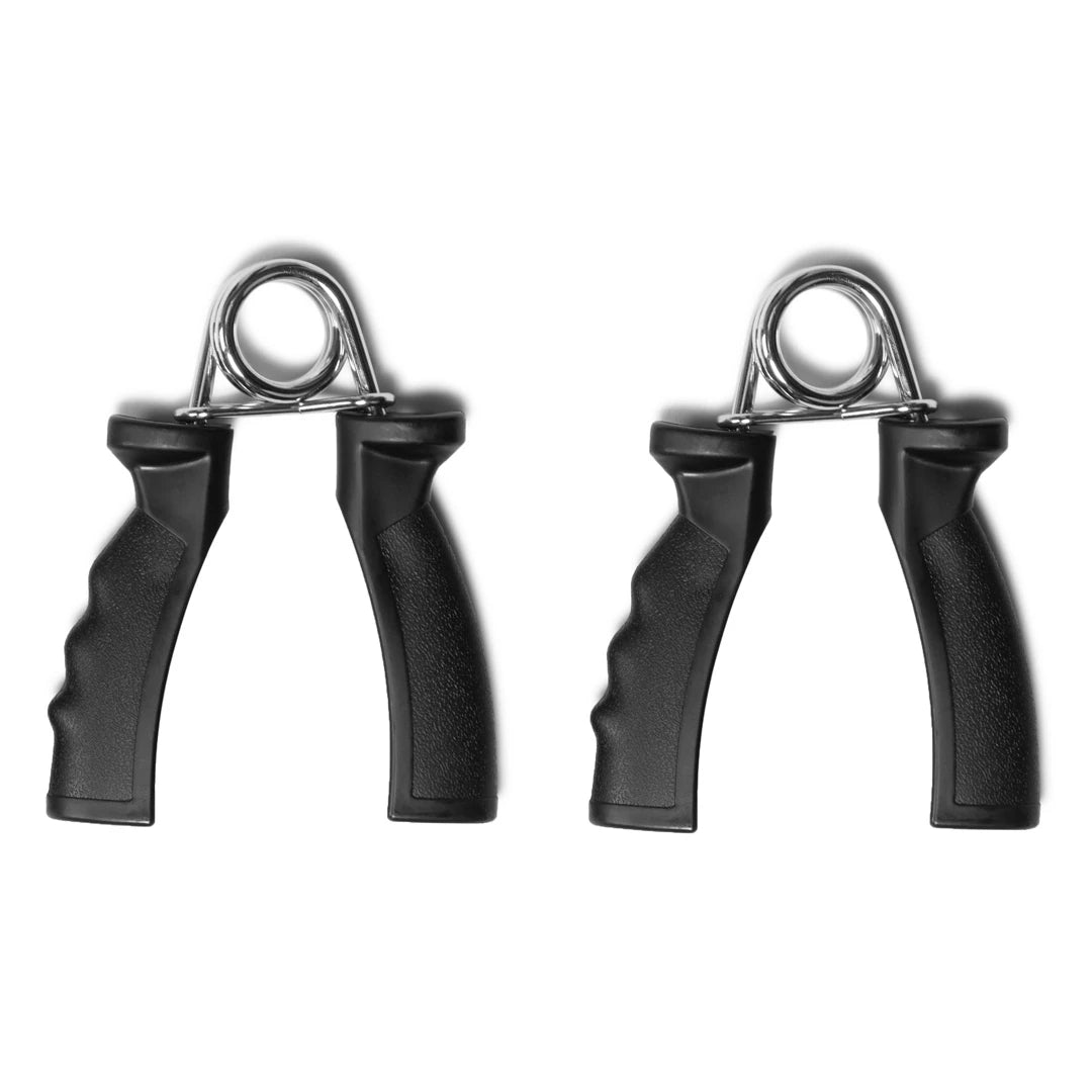 Mustat VirtuFit Hand Grips Soft -puristimet pehmustetuilla kahvoilla ja metallijousilla otevoimaharjoitteluun.