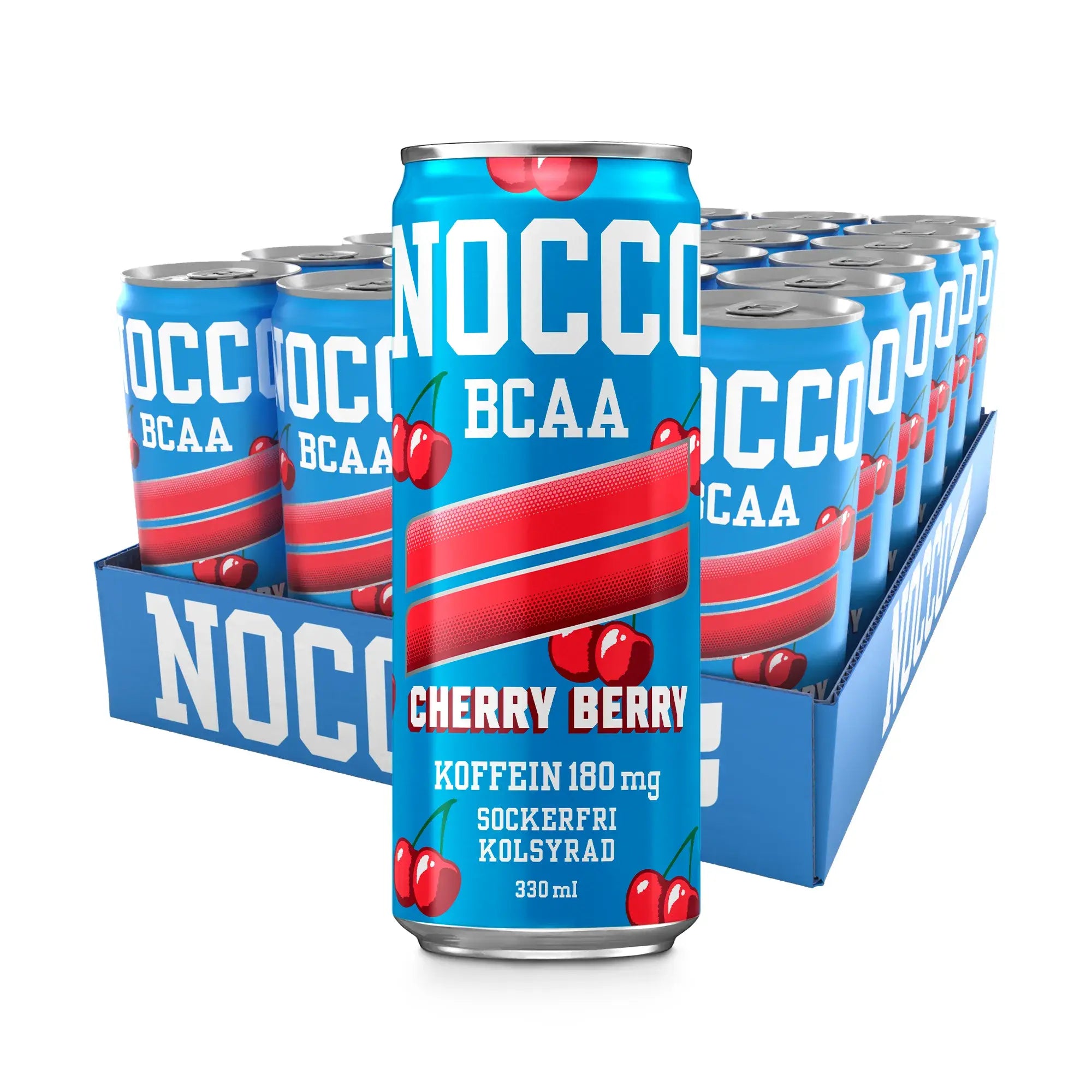 24 x NOCCO BCAA 330 ml Cherry Berry, kuva 1/1