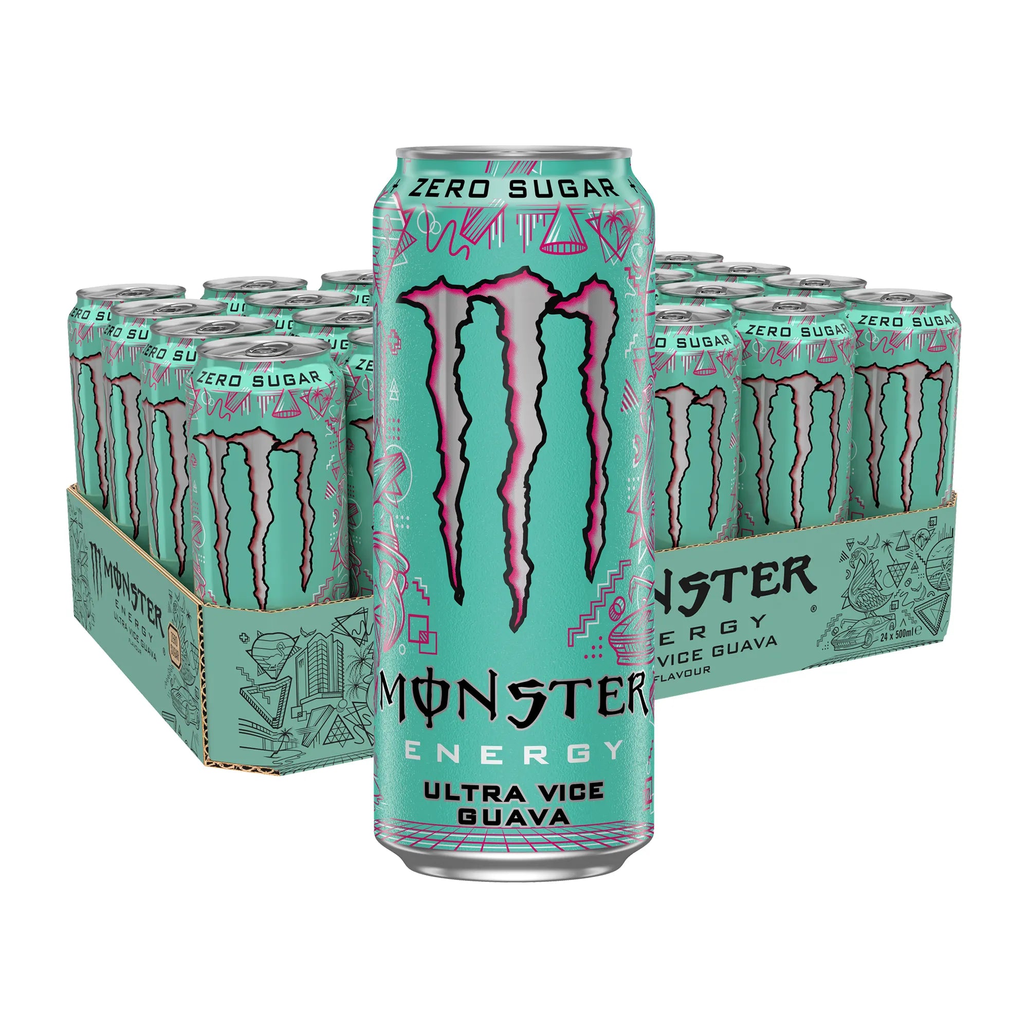 24 x Monster Energy 500 ml Ultra Vice Guava (Sugarfree), kuva 1/1