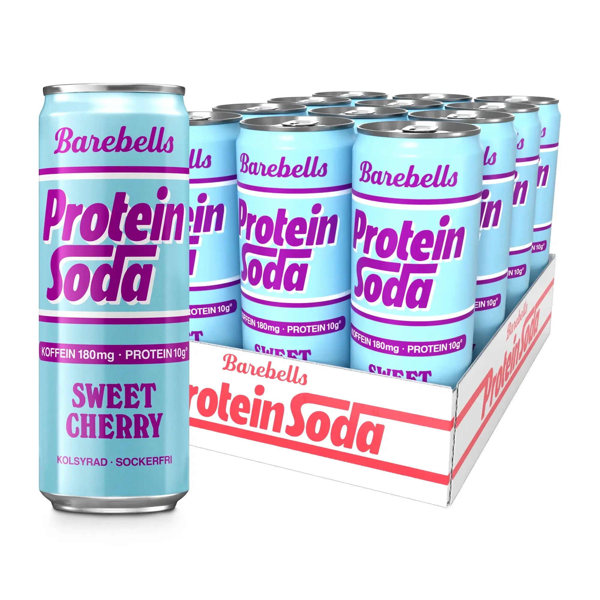 12 x Barebells Protein Soda 355 ml Sweet Cherry, kuva 1/1