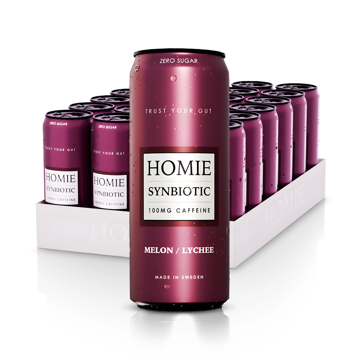 24 x Homie Wake Up Synbiotic 330 ml Melon/Lychee, kuva 1/1