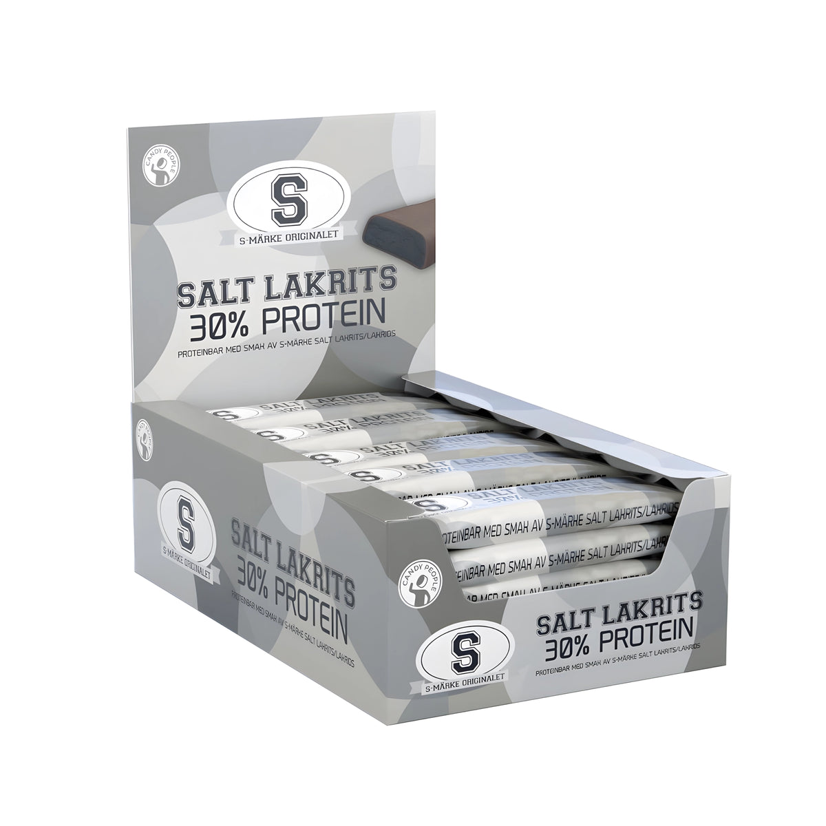 20 x S-märke-proteiinipatukka 35 g Suolalakritsi, kuva 1/1
