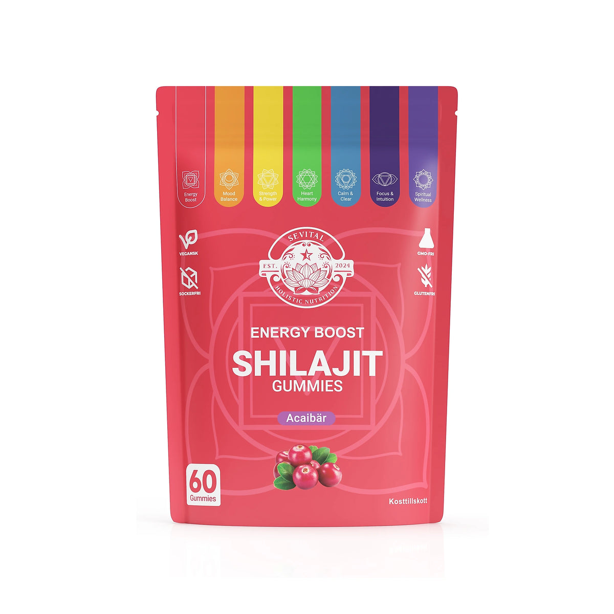 Sevital Shilajit Gummies 60 kpl Acai, kuva 1/1