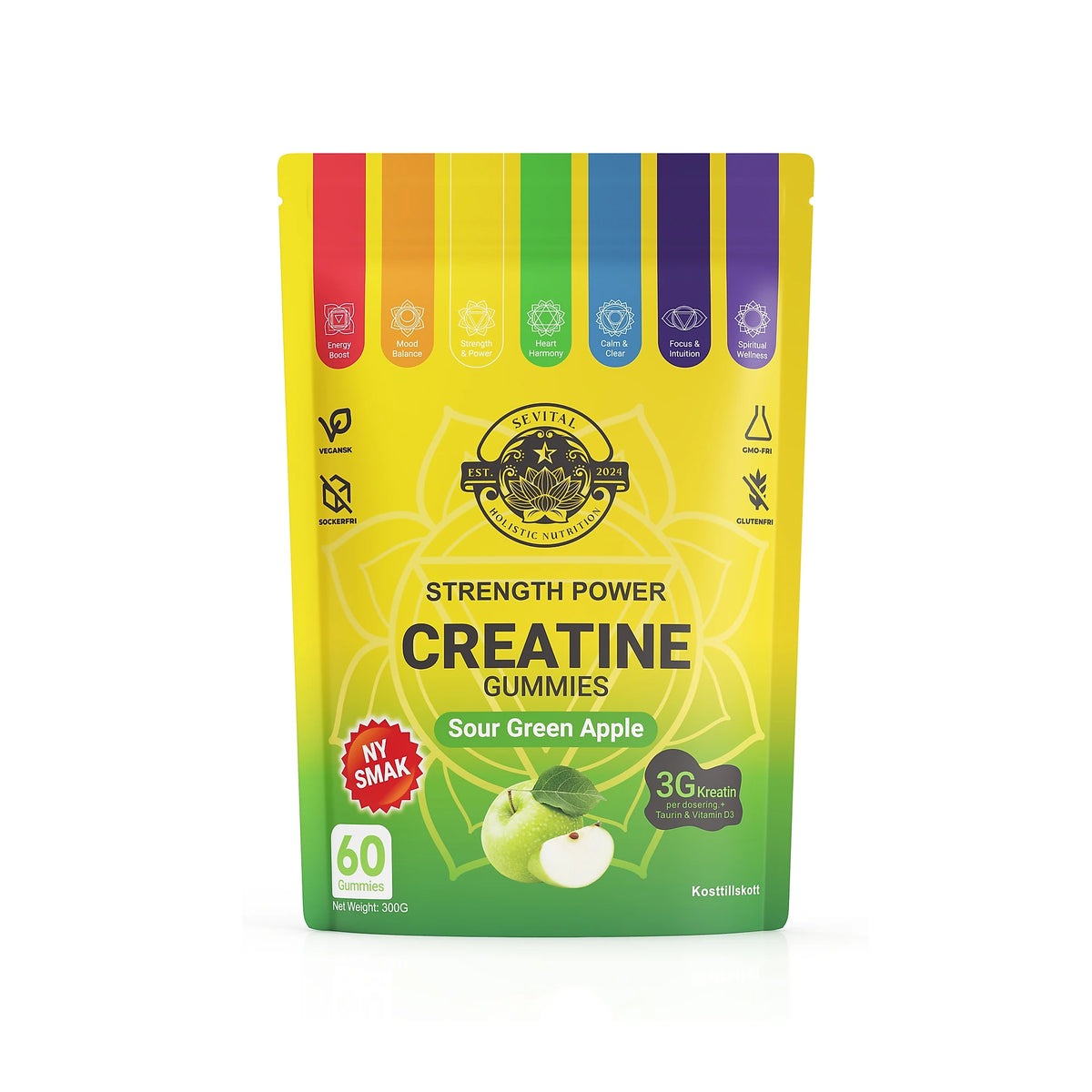 Sevital Kreatin Gummies 60 kpl, kuva 3/3