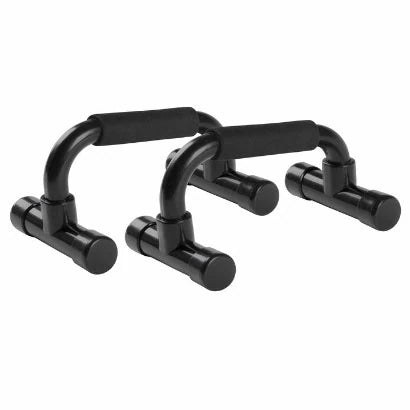 Mustat Virtufit Push Up Bars -punnerruskahvat, joissa on vaahtomuovikahvat ergonomisiin punnerruksiin.