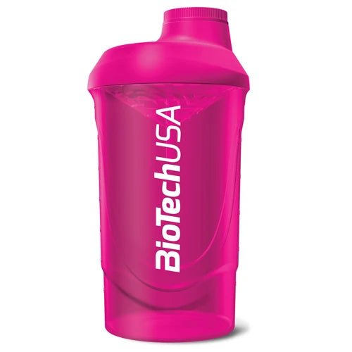BiotechUSA Wave shaker 600 ml vaaleanpunaisena valkoisella logolla., kuva 3/4