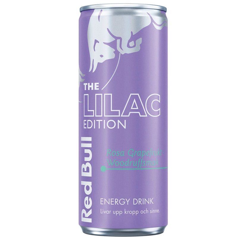 Red Bull energiajuoma 250 ml liilassa tölkissä, makuna Lilac Edition.