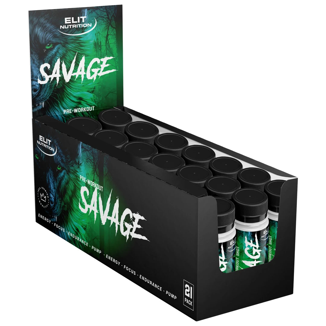 21 x Elit Nutrition Savage PWO Shot Mixpack 60 ml, kuva 1/1
