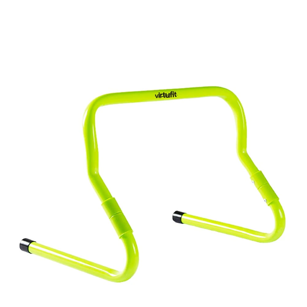 Neoonvihreä, säädettävä Virtufit Adjustable Hurdle -hyppyaita PVC-muovista.